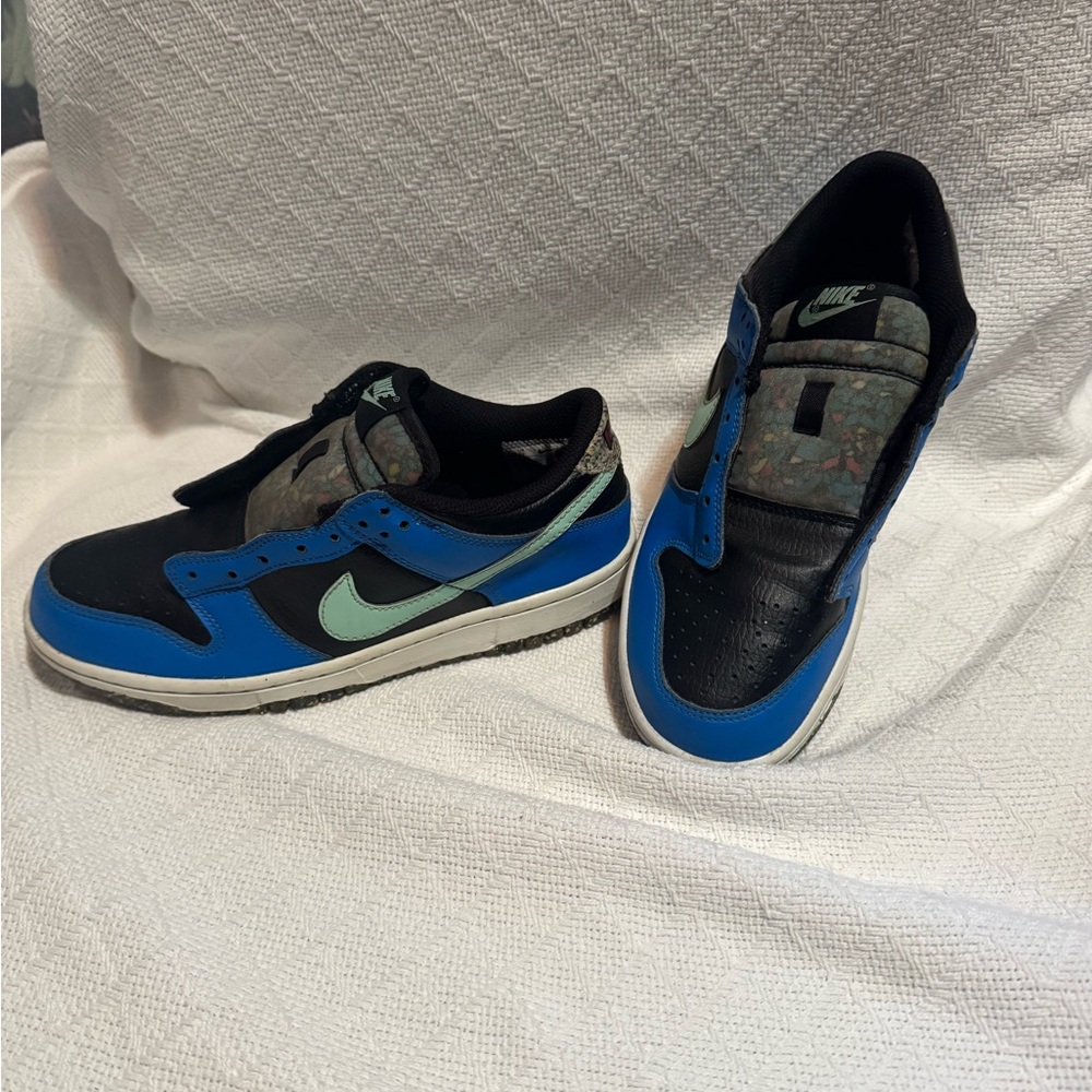 Nike Dunk Low SE ‘Black Light Photo Blue Mint Foam’ Size 6Y or Women’s 7.5 - Picture 5 of 11